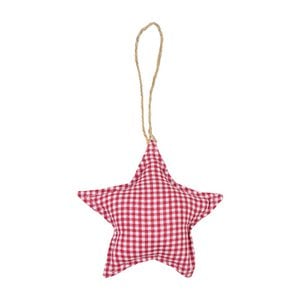 pendant cotton star dark red 16cm