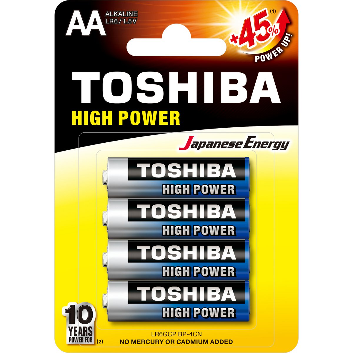Toshiba Pack x 4 pile LR6GCP