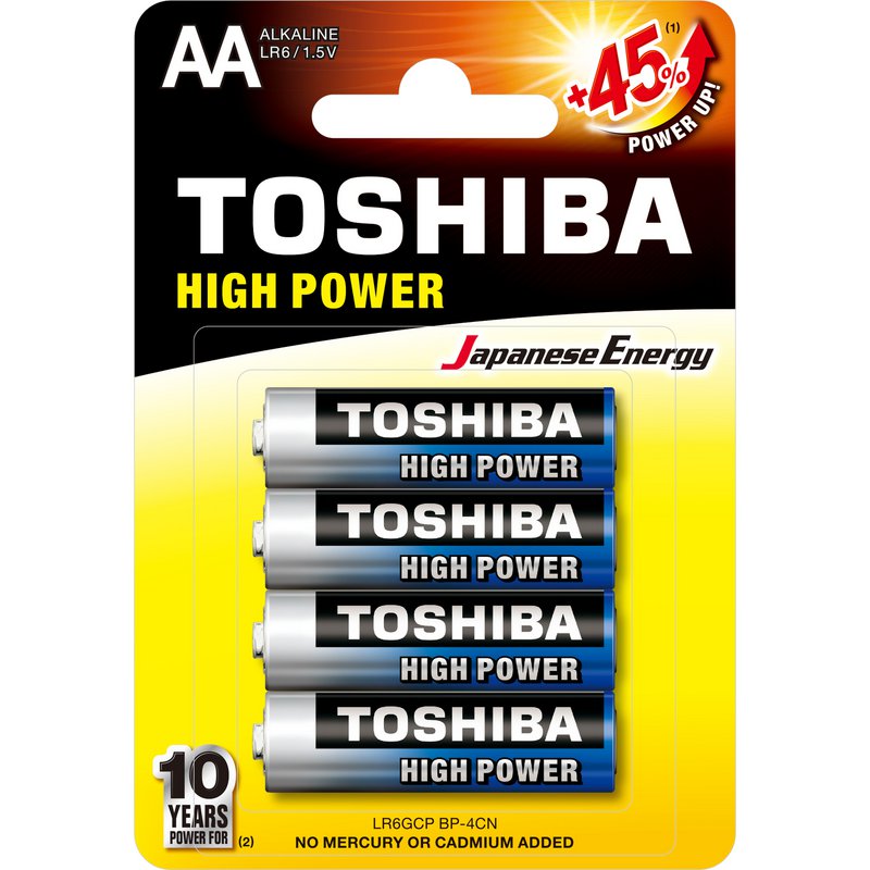 Toshiba Pack x 4 pile LR6GCP