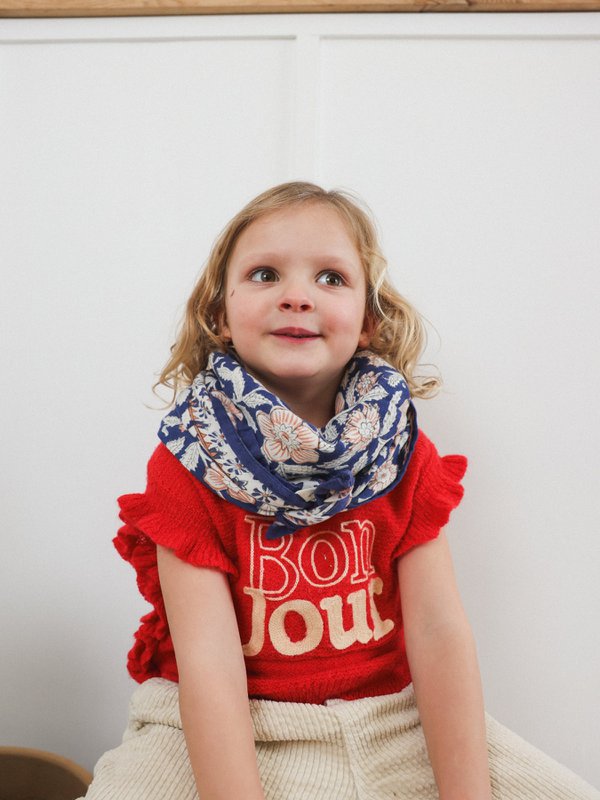 Foulard Adulte Delhi Kobalt 100 cm