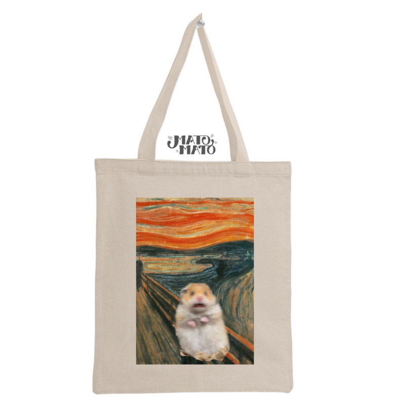 The Scream Hamster Meme Tote Bag