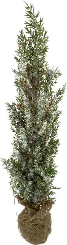 Natural artificial Christmas tree on jute stand 45 cm