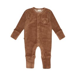 F&D Velour Baby Onesie | Beaver Fur