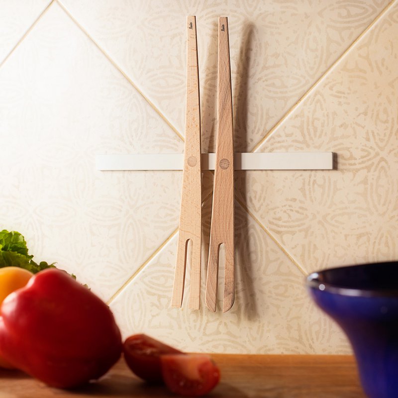 Magnetiske salatgafler i træ