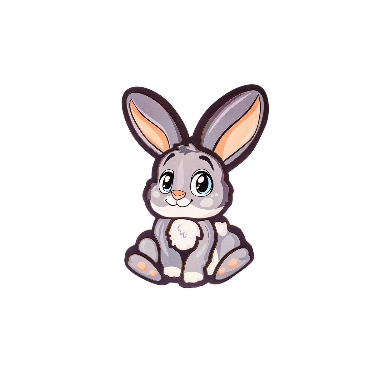 Wooden Bunny Puzzle for Kids