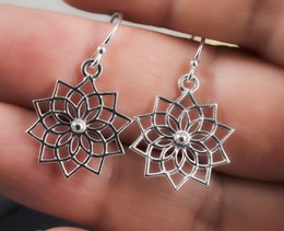 Magische oorbellen van 925 sterling zilver met mandala-motief - hoogwaardig sieraad - OHR925-120