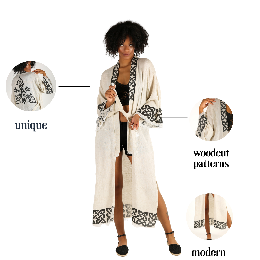 Kimono Largo Tulipán Algodón