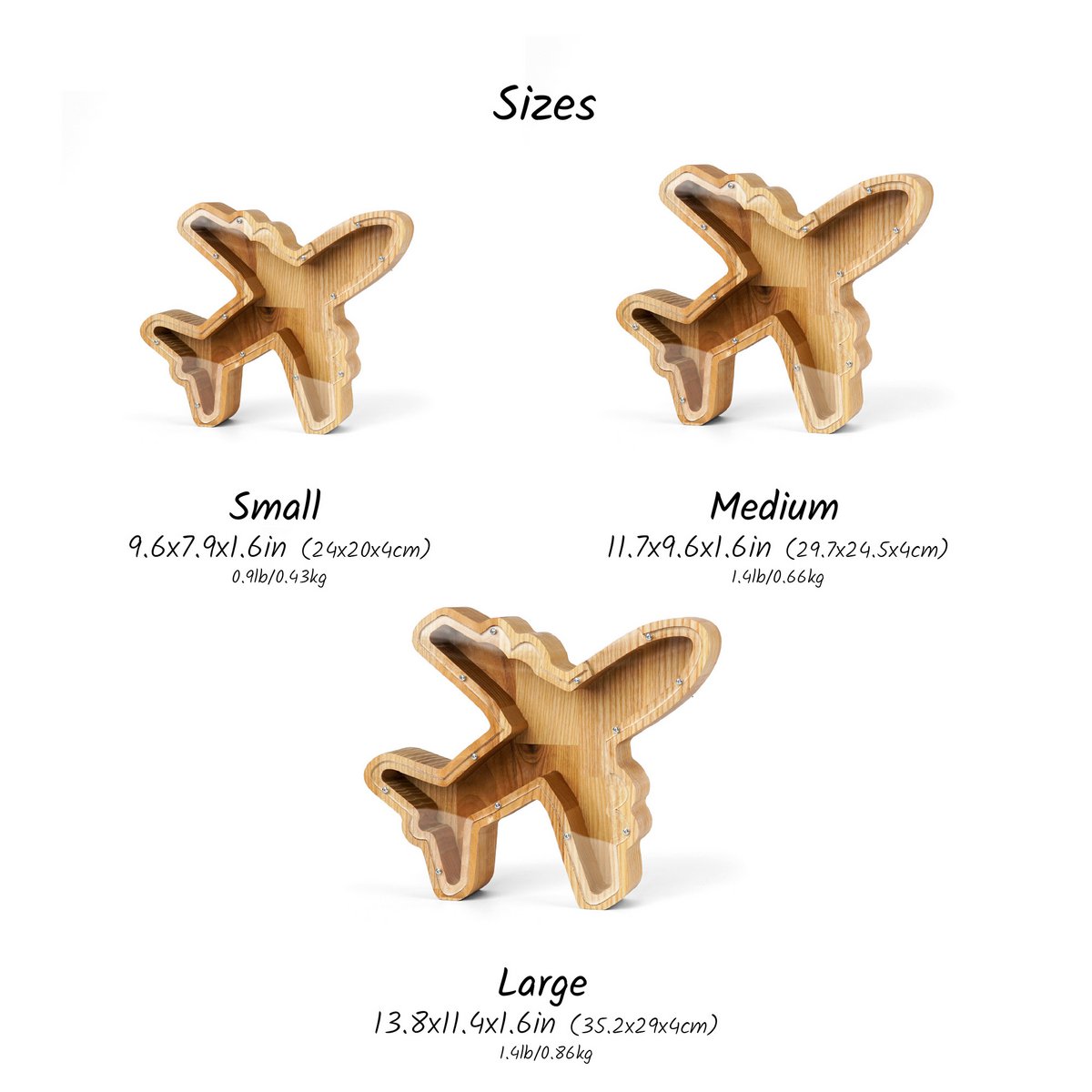 Wooden Piggy Bank Plane