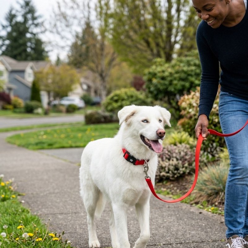 Waterproof multi-position leash Red