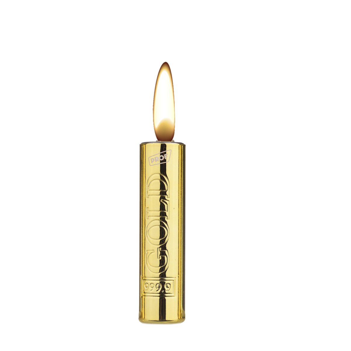 Briquet PROF Rechargeable à Pierre Effet Lingot d'Or