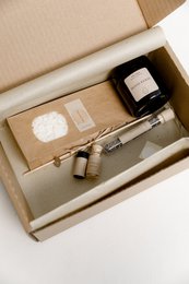 LYS BOX MINI - DIY-SÆT GØR SELV stearinlys - DIY Kit brunt glas