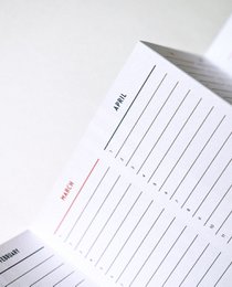 Immerwährender Kalender Black Lines