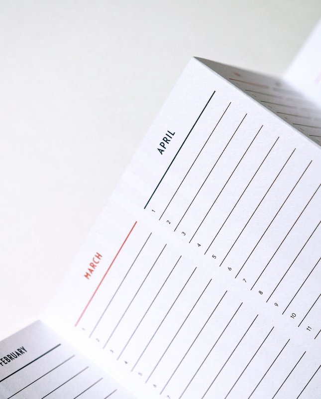 Perpetual Calendar Black Lines