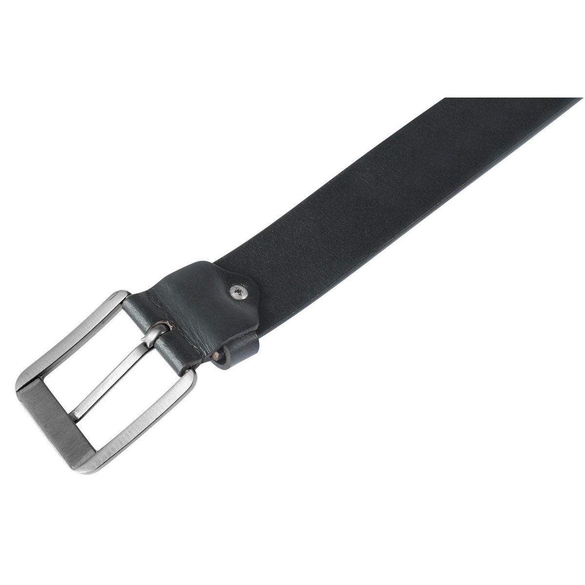 Leonardo Verrelli Echtleder Gürtel, Gesamtlänge 130 cm, schwarz - kürzbar