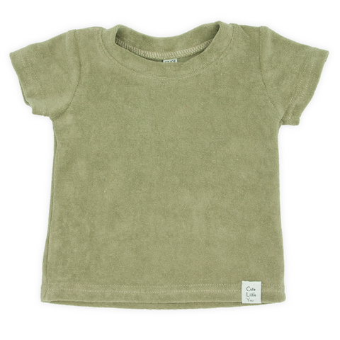 Shirt | Badstof | Olijfgroen