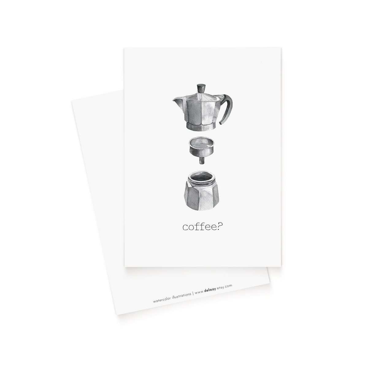 Postkarte "Coffee?" Moka
