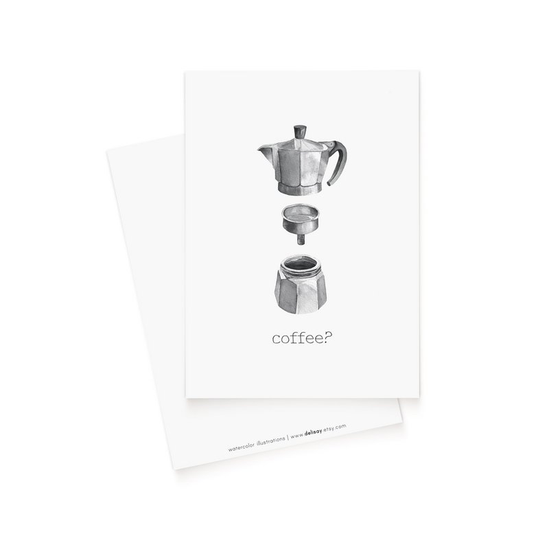 Cartolina "Caffè?" moca