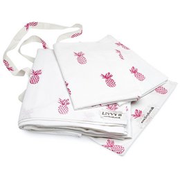 Pineapple Duvet Covers and Pillow Set Hot Pink