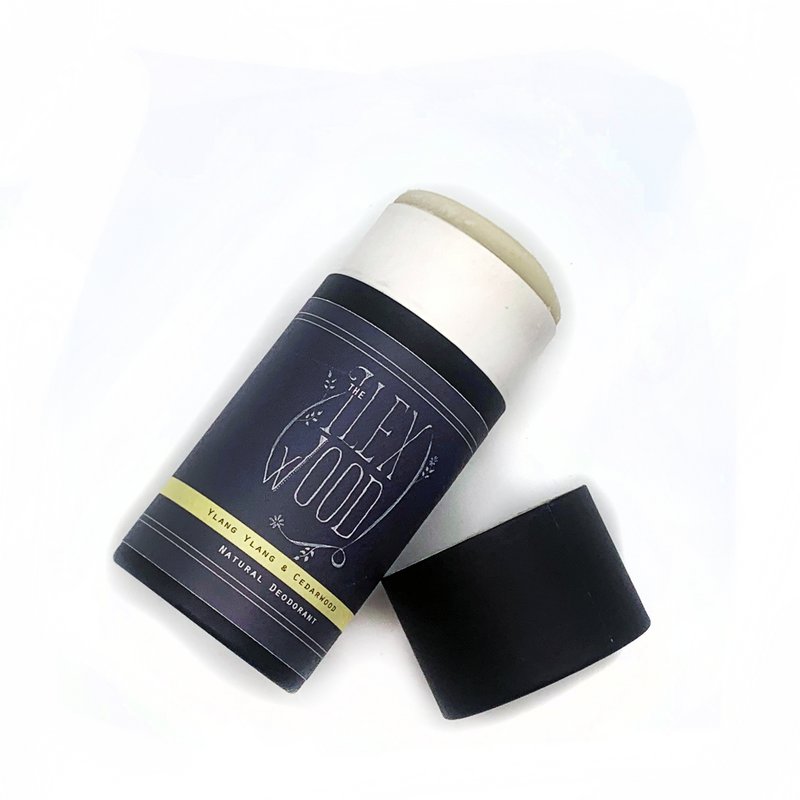 Deodorante naturale Ylang Ylang e legno di cedro - 70 ml. Deodorante in stick naturale, senza plastica, ecologico, Cruelty Free per donne e uomini, realizzato a mano e privo di tossine e alluminio.