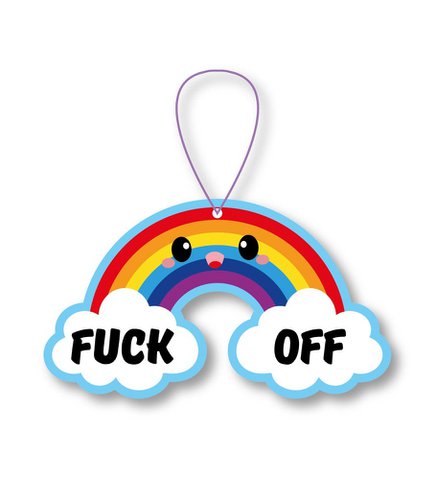 Rainbow Fuck Off Fragrance Pendant – Passion Fruit Fragrance
