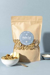 Biologische appel-hennep granola