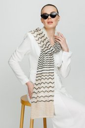 Cybele Shawl Ecru-Beige-Black