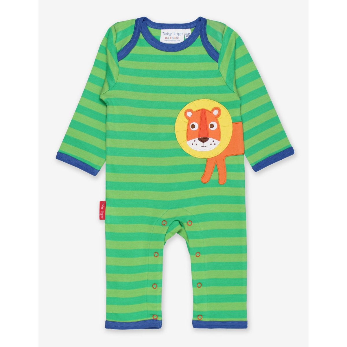 Pajamas pour bébé en coton biologique avec une pièce avec une application de lion