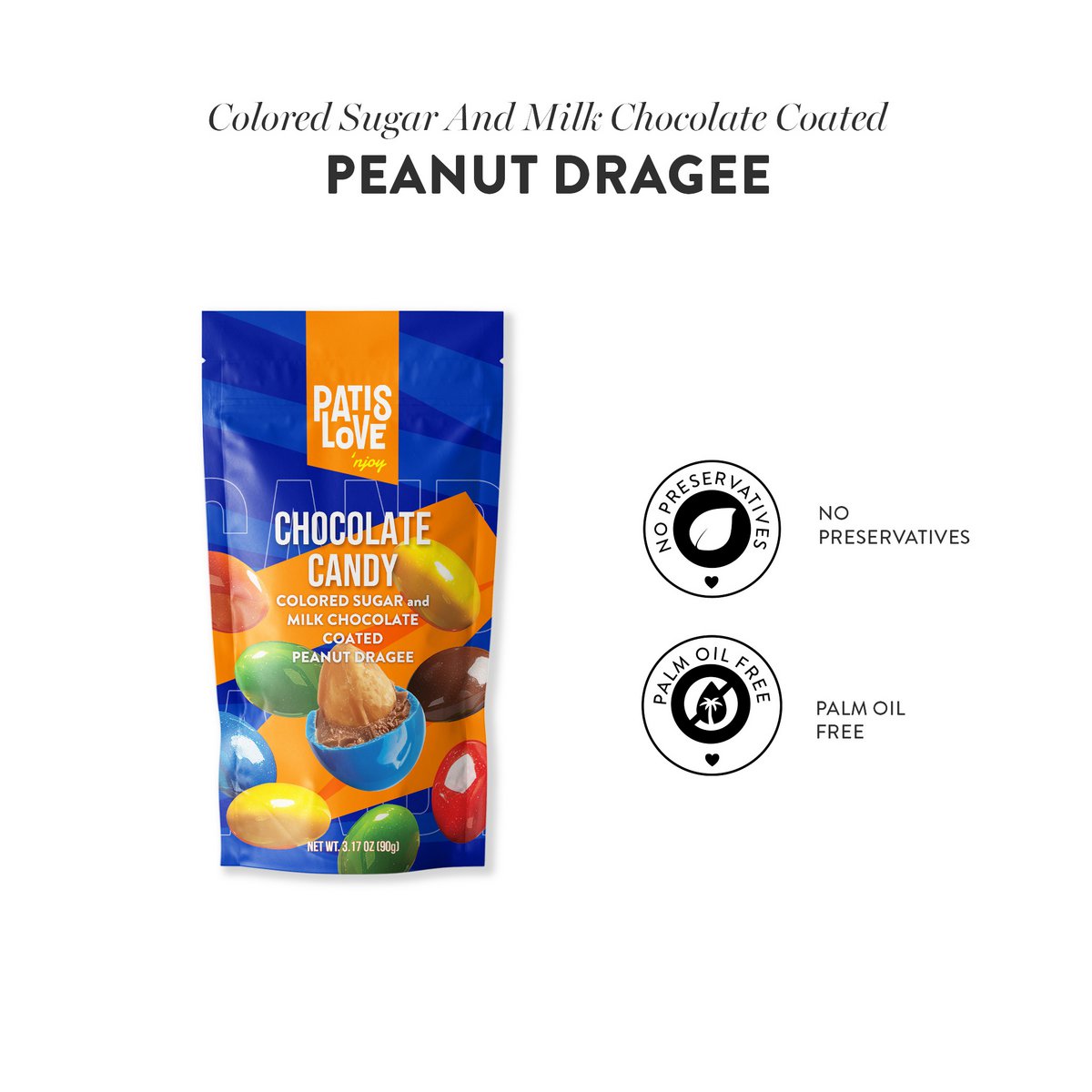 Peanut Dragee – Colored Sugar and Milk Chocolate Coated Peanut Dragee