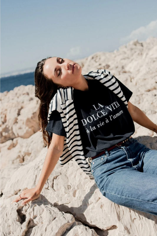 Navy blue dolce vita t-shirt