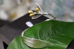 Real Olive Leaf Gold Bracelet, Handmade Nature Inspired Jewelry, Organic Tree Branch Cuff, Gift for Victory & Health, Sterling Silver 925