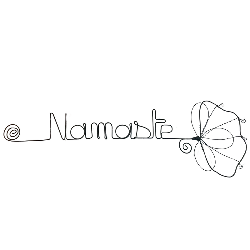 Ginkgo Flower - "Namaste" - Vægdekoration af jerntråd