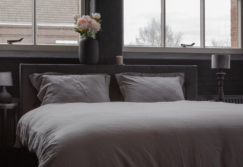 Linen Duvet Cover Set Cloudy Gray