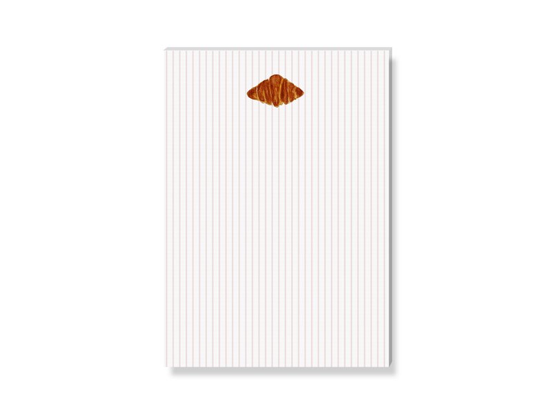 Bloc de notas croissant, croissant, panadería, productos horneados, bloque de croissant