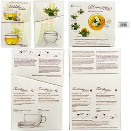 Creano ErblühTeelini cadeauset theeglas 8 theebloemen witte thee
