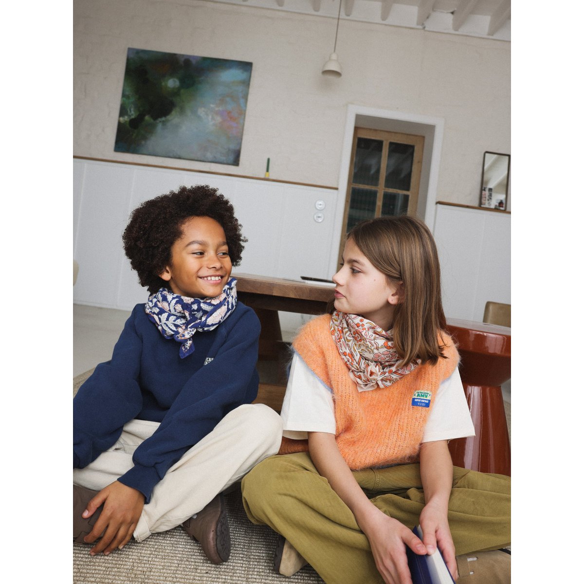 Foulard Adulto Delhi Cobalto 100 cm