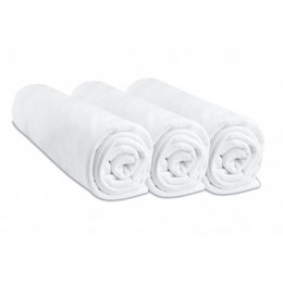 Set of 3 100% Cotton Jersey Fitted Sheets - 60x120cm