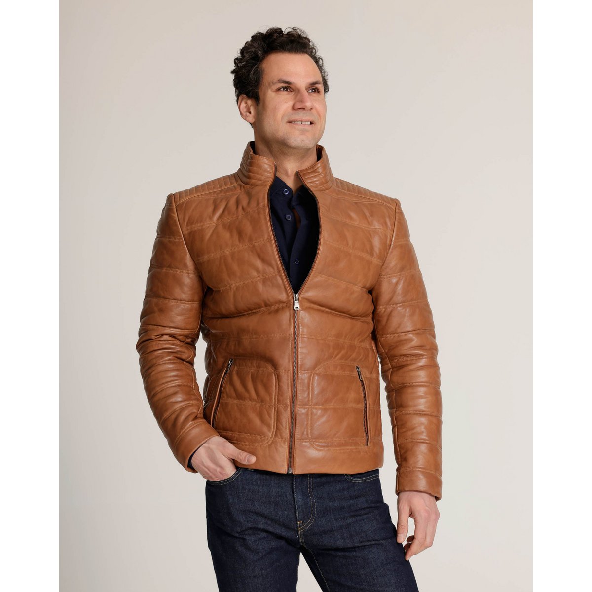 Rumford │ Lederpufferjacke