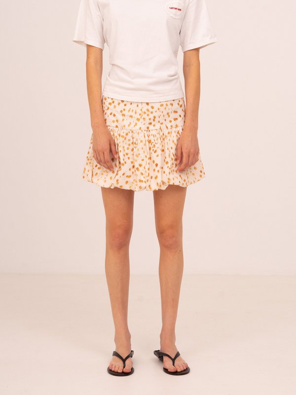 Fawn Deer Print ballon mini nederdel