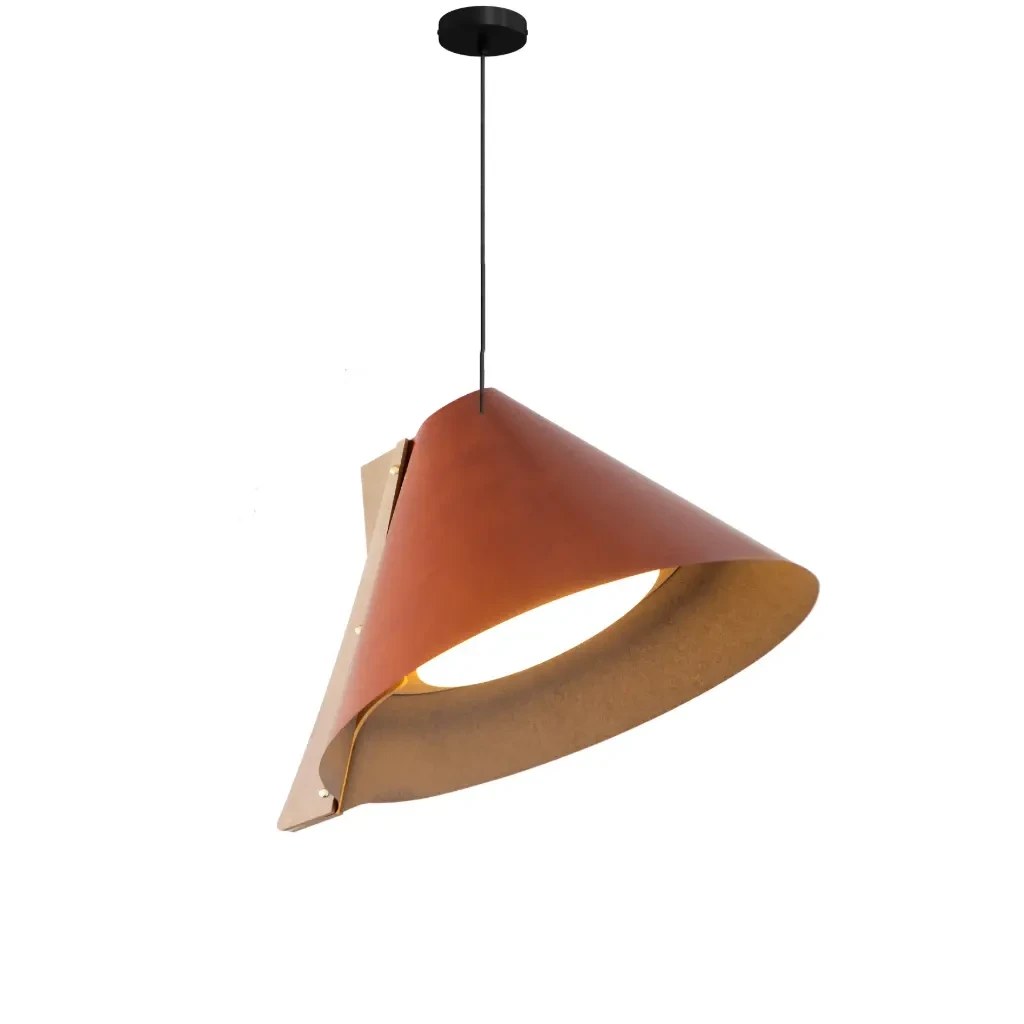 Silence M pendant light D40cm recycled leather