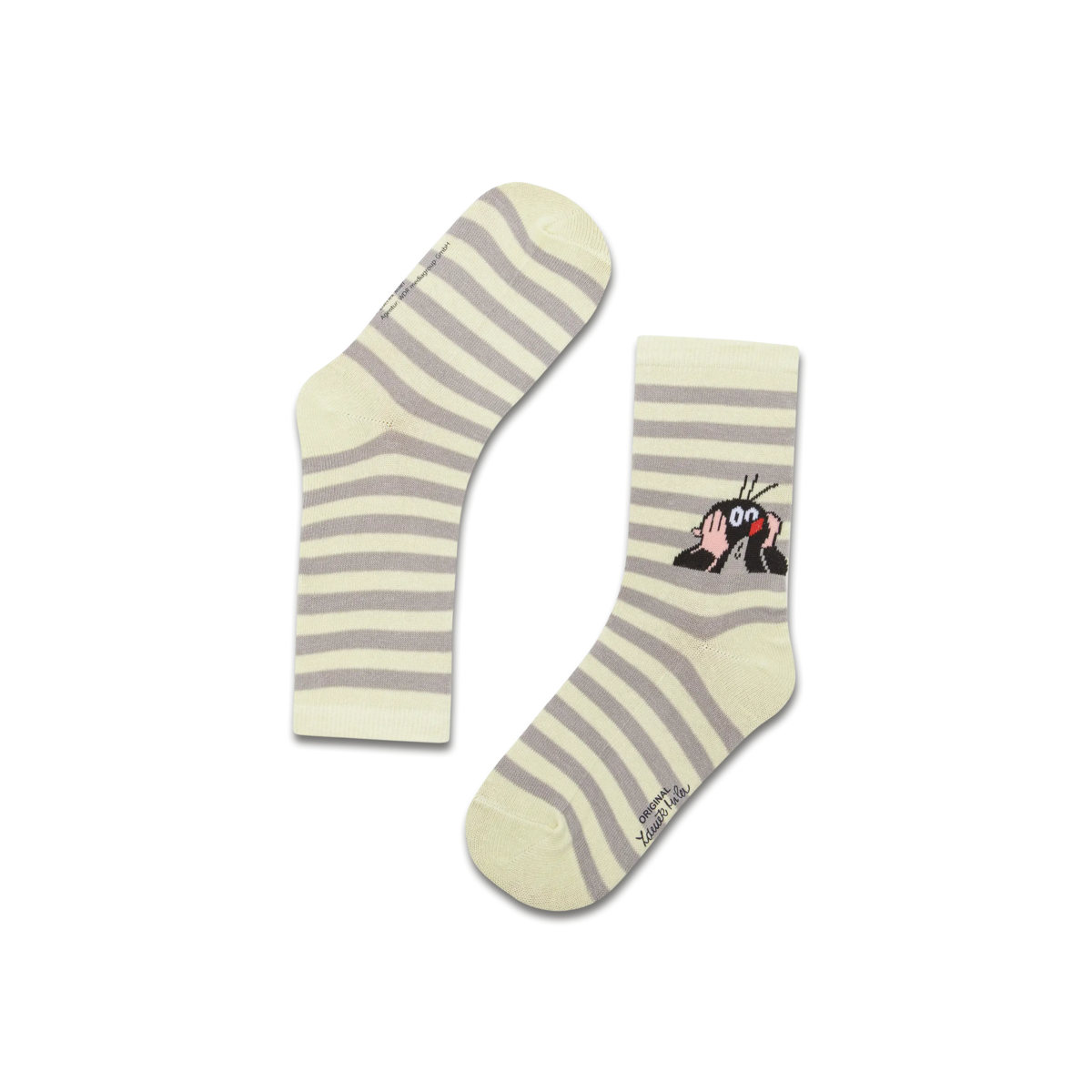 koaa – La petite taupe « Stripes » – Chaussettes vert/gris