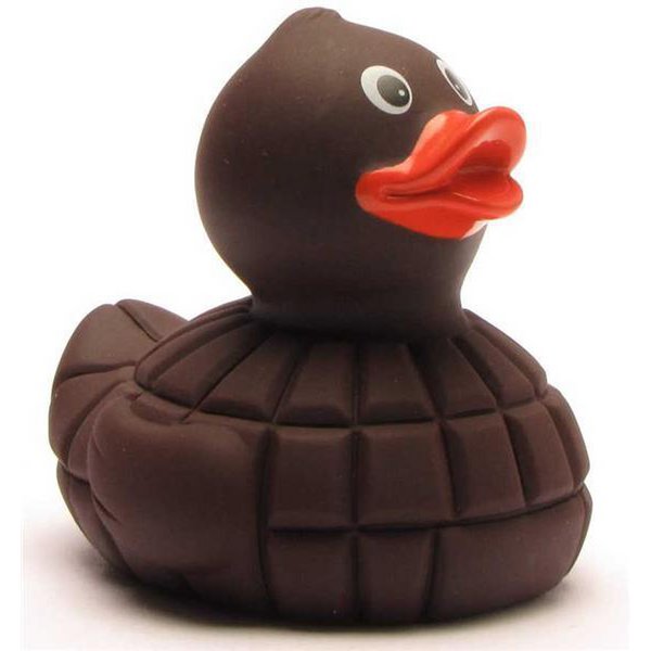 Chocolate squeaky duck - rubber duck