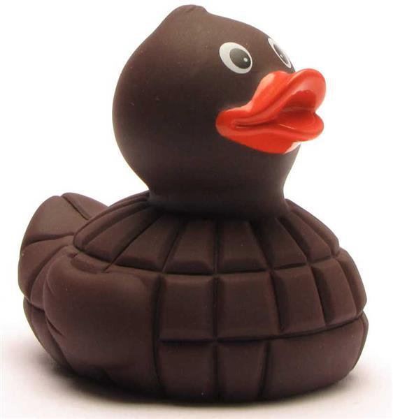 Chocolate squeaky duck - rubber duck