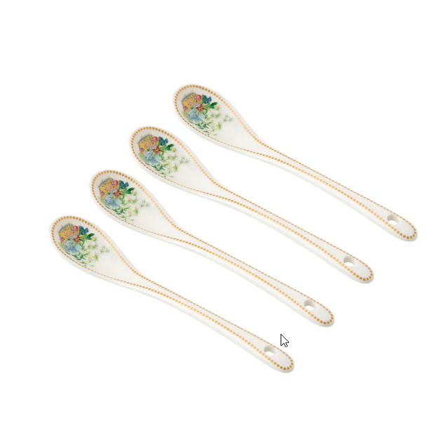MM&W JARDIN Teaspoon 4-pcs set, Orchid white, giftbox