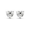 New Bling 9NB-0010 Zilveren oorstekers - zirkonia hart 6 mm - zilverkleurig
