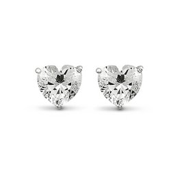 New Bling 9NB-0010 Silberohrstecker - Zirkonia Herz 6 mm - silberfarben