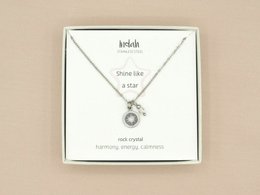 Ketting rock, ster berg kristal, zilver of goud stainless steel