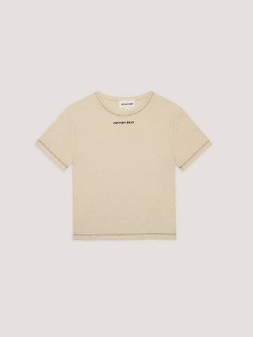 Volley Creme Crop Top