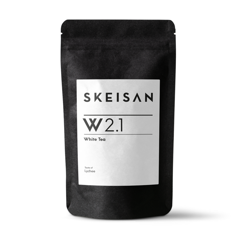 W 2.1 Softpack: Gearomatiseerde witte thee ⁄ groene theemelange met bloemblaadjes en lychee-smaak