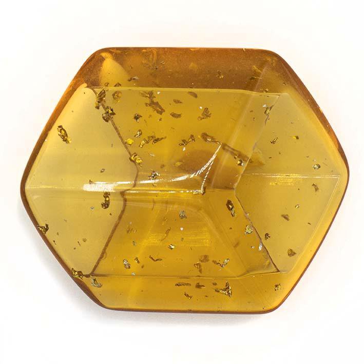 Pendentif cube Lucide Ambre, transparent