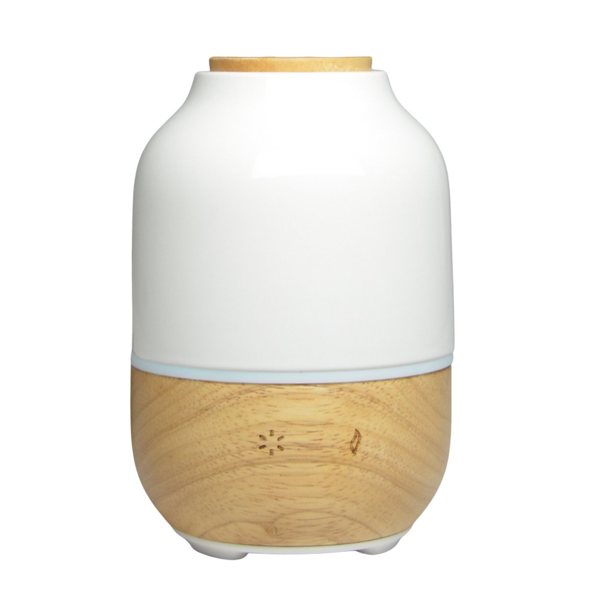 Ultrasonic Diffuser – Purisia – Wood and Ceramic Design – Diffusion of Essential Oils – Customizable Lighting – Decorative Idea